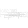 vidaXL Estrutura de cama com cabeceira e pés 193x203 cm metal branco