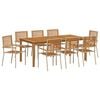 vidaXL Conjunto de Jantar para Jardim 9 unid. Bege