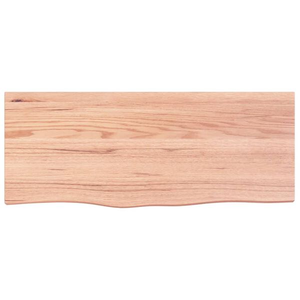 vidaXL Bancada p/ WC 100x40x2 cm madeira maci&ccedil;a tratada castanho-claro