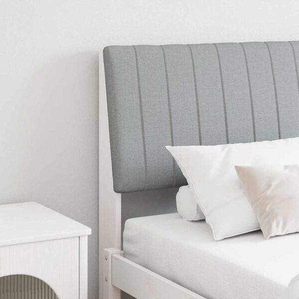 vidaXL Cabeceira estofada Cinzento-claro 200 cm
