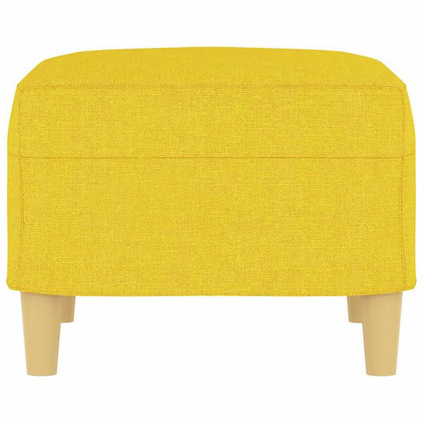 vidaXL Apoio de p&eacute;s 60x50x41 cm tecido amarelo-claro