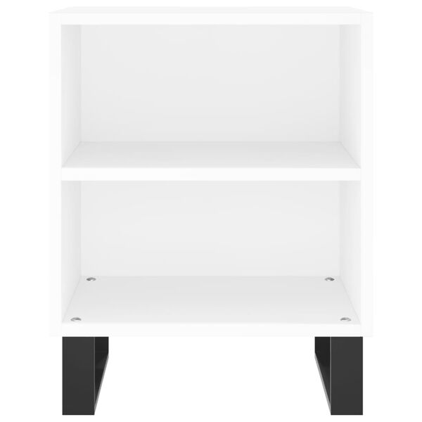 vidaXL Mesa de cabeceira 40x30x50 cm derivados de madeira branco