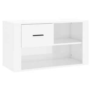 vidaXL Sapateira 80x35x45 cm derivados de madeira branco brilhante