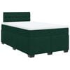 vidaXL Cama boxspring com colch&atilde;o 120x200 cm veludo verde-escuro