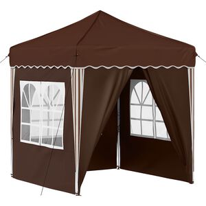 vidaXL Tenda de Festa Pop-up 195 x 195 x 245 cm Castanho Tecido Oxford