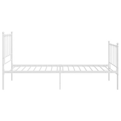 vidaXL Estrutura de cama 90x200 cm metal branco