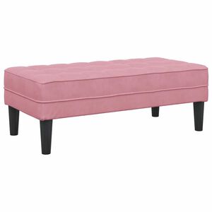 vidaXL banco com almofada Rosa 113 x 57 x 39 cm Veludo