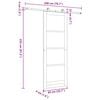 vidaXL Porta Deslizante ORKDAL Natural e Preto 83 x 232 cm