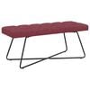 vidaXL Banco com bot&otilde;es estofados Vinho Vermelho 110 x 40 x 46 cm