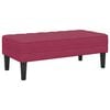 vidaXL banco com almofada Vinho Vermelho 113 x 57 x 39 cm Veludo