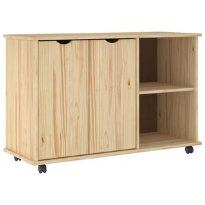 vidaXL Arm&aacute;rio M&oacute;vel com roda Castanho 100 x 39 x 65,5 cm