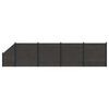 vidaXL Conjunto de Cercas 5 unid. 792 x 186 cm WPC e Alum&iacute;nio Preto