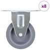 vidaXL 8 pcs Rodas fixas 75 mm