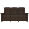 vidaXL Poltrona massagens 3 lug. reclinável couro artificial castanho