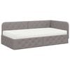 vidaXL Estrutura de Cama de Canto Cinzento-acastanhado 100 x 200 cm
