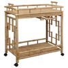 vidaXL Carrinho de Vinho com Rodas Natural 85 x 50 x 93 cm Bambu