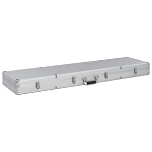 vidaXL Estojo para arma 134x35x12 cm alum&iacute;nio prateado