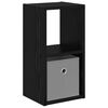 vidaXL Mesa-de-cabeceira Carvalho Preto 25,5 x 22 x 49,5 cm