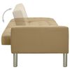vidaXL Sof&aacute;-cama couro artificial cappuccino