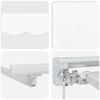 vidaXL Estrutura de Toldo Manual com LEDs Branco 4 x 2 m