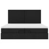 63 / 5,000vidaXL Estrutura de cama otomana com colch&otilde;es tecido preto