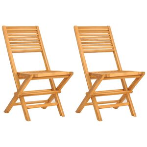 vidaXL Cadeiras de jardim dobr&aacute;veis 2 pcs 47x62x90 cm teca maci&ccedil;a