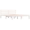 vidaXL Estrutura de cama 140x190 cm pinho maci&ccedil;o branco