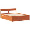 vidaXL Cama sem colch&atilde;o 140x200 cm madeira pinho maci&ccedil;a castanho-mel