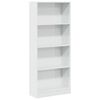 vidaXL Estante 60x24x143 cm derivados de madeira branco brilhante