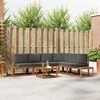 vidaXL Conjunto de Sof&aacute;s para Exterior 7 Pe&ccedil;a Natural e Antracite