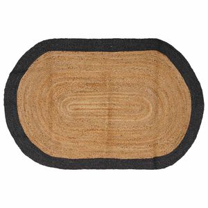 vidaXL Tapete de &Aacute;rea Cinzento-Escuro 100 x 152 cm Juta