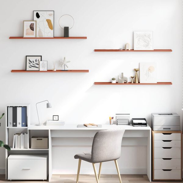 vidaXL Prateleira de Parede 4 pcs Vermelho 115 x 9 x 3 cm