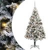 vidaXL &Aacute;rvore de Natal Artificial Branco 180 cm PVC, A&ccedil;o e Pl&aacute;stico