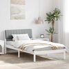 vidaXL Estrutura da cama Branco e cinza claro 100 x 200 cm