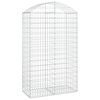 vidaXL Cesto gabi&atilde;o arqueado 100x50x160/180 cm ferro galvanizado