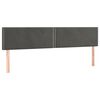 vidaXL Cabeceiras cinzento-escuro 160x5x78/88 cm veludo