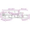 vidaXL Conjunto de Sof&aacute;s para Exterior 4 pcs Natural e Preto