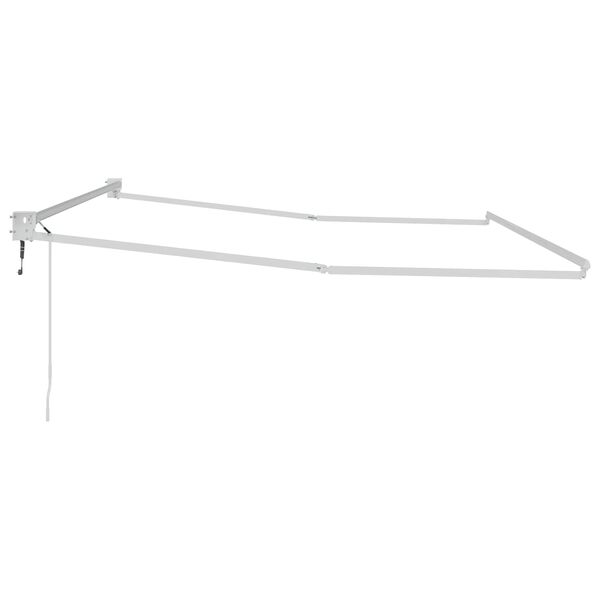 vidaXL Estrutura do Toldos Retr&aacute;teis El&eacute;tricos Branco 4 x 2 m Alum&iacute;nio