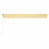 vidaXL Toldo autom. LED e sensor de vento 600x350 cm amarelo/branco