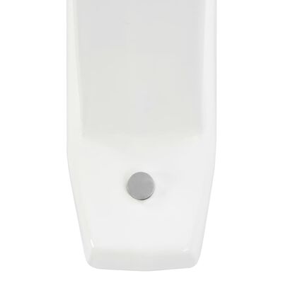 vidaXL Divisória de privacidade p/ urinol de parede cerâmica branco