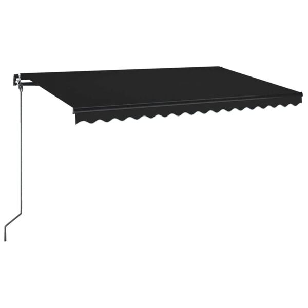 vidaXL Toldo retr&aacute;til manual 400x350 cm antracite