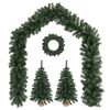 vidaXL Conjunto de mini-&aacute;rvores de Natal 45 cm PVC Verde