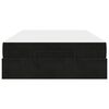 vidaXL Estrutura de cama com colch&atilde;o com colch&atilde;o 2 pcs Preto Veludo
