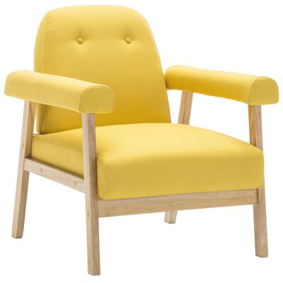 vidaXL Conjunto de sofás para 3 pessoas 2 pcs tecido amarelo