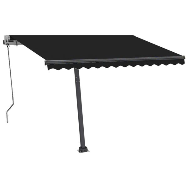 vidaXL Toldo autom&aacute;tico com LED e sensor de vento 300x250 cm antracite