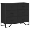 vidaXL C&oacute;moda 91x35,5x74,5 cm derivados de madeira preto