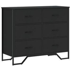 vidaXL C&oacute;moda 91x35,5x74,5 cm derivados de madeira preto