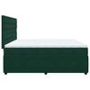 vidaXL Cama com molas/colch&atilde;o 200x200 cm veludo verde-escuro