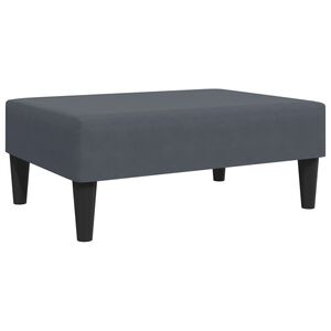 vidaXL Apoio de p&eacute;s 77x55x31 cm veludo cinzento-escuro
