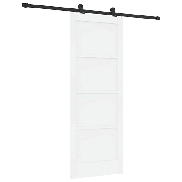 vidaXL Porta Deslizante Branco e Preto 78 x 202 cm